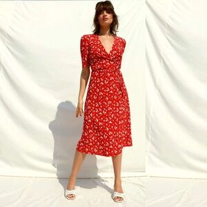 Rouje Red midi floral dress